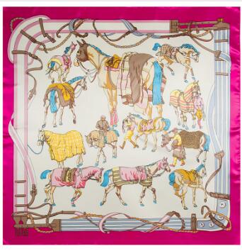 Scarf Silk Square - 90cm War Horse Belt Square Scarf