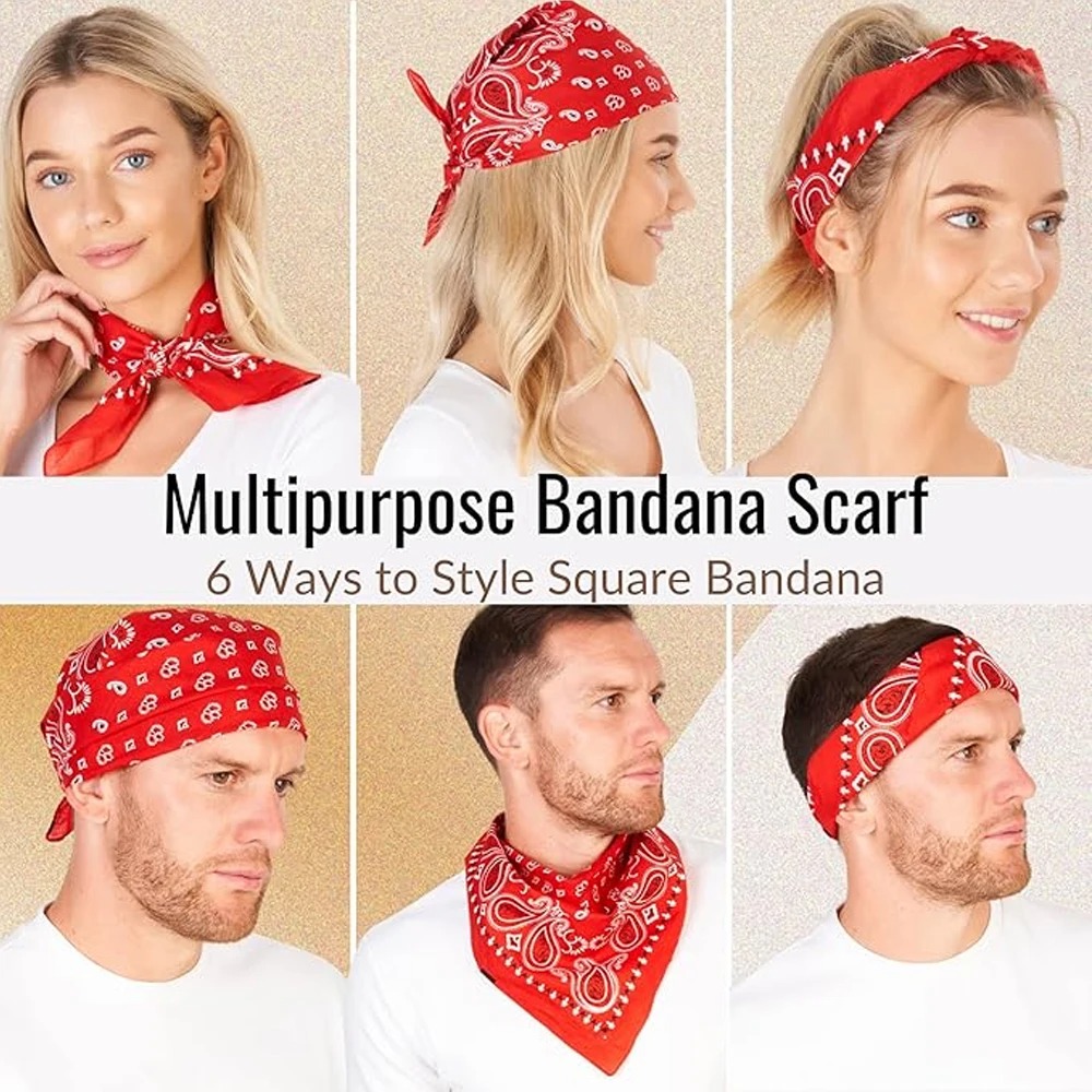 Unisex Men Women Bandana Hairb - Handkerchief Cotton Men recension och pris