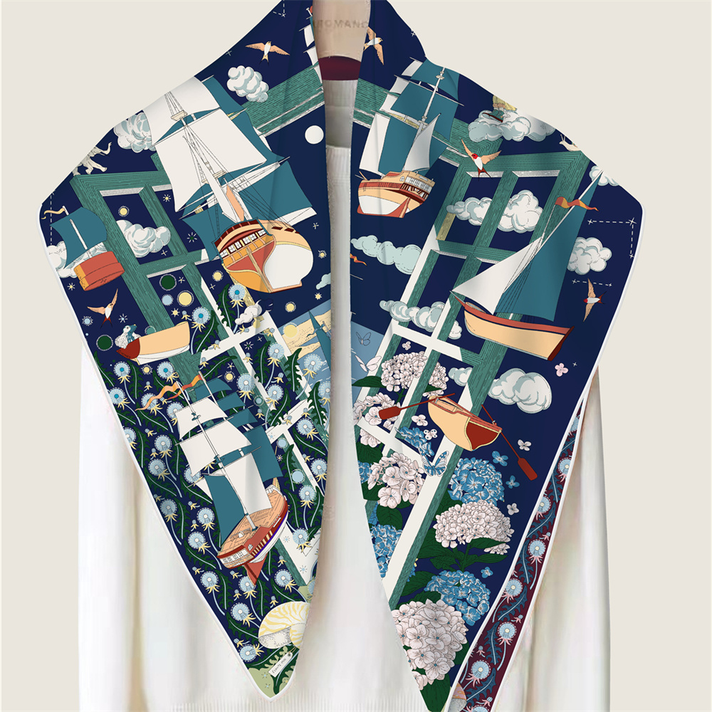 90CM Brand Silk Scarves Wraps  - Scarf Silk Square recension och pris