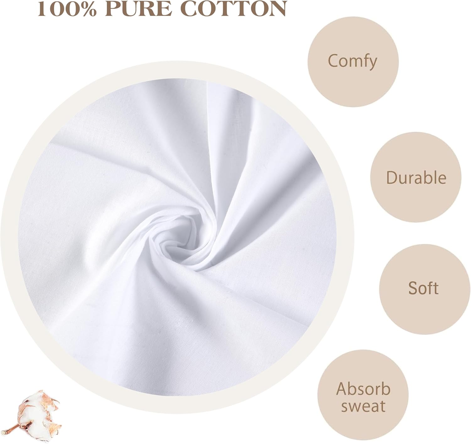 Men's Pure White 100% Cotton H - Handkerchief Cotton Men recension och pris