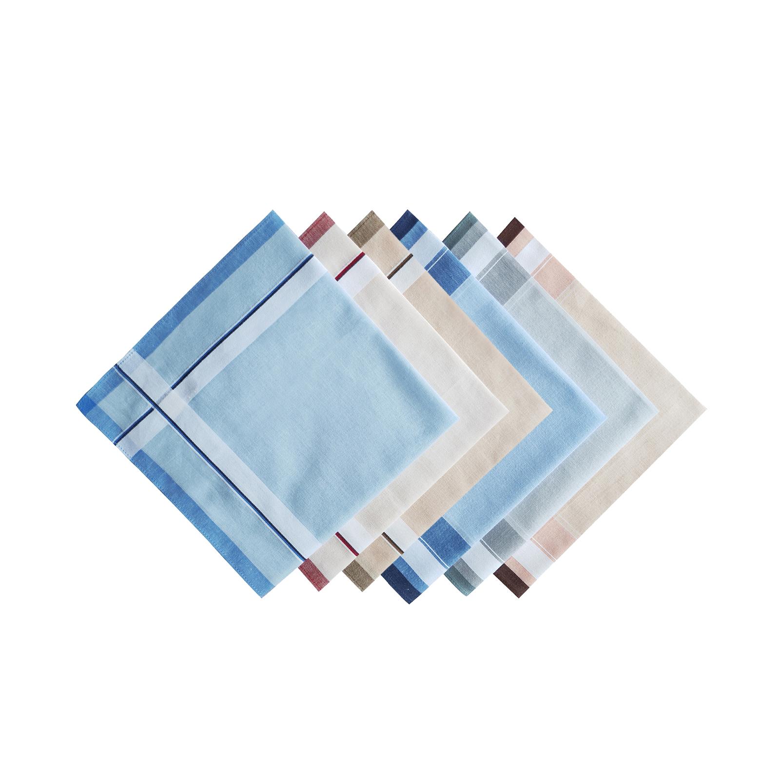 6Pcs Pocket Square Hankies 40c - Handkerchief Cotton Men recension och pris