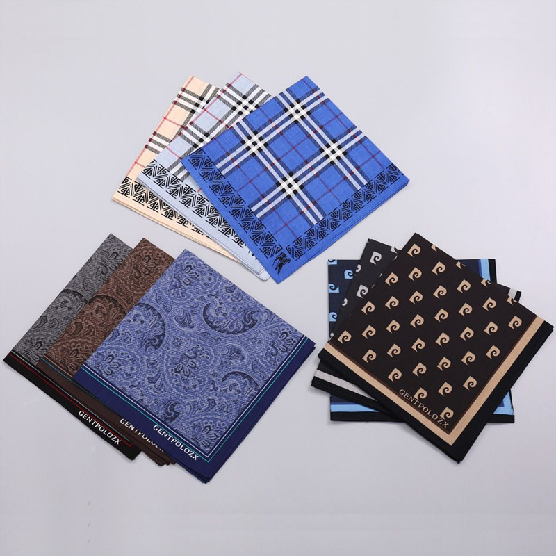 3Pcs Men's Pure Cotton Printed - Handkerchief Cotton Men recension och pris