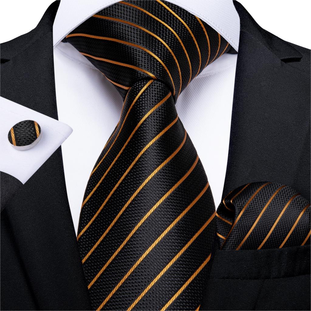 DiBanGu Designer Mens Wedding  - Silk Tie Striped recension och pris