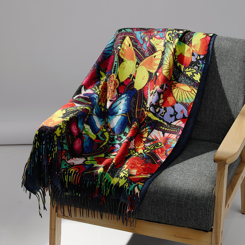 Luxury Brand Oil Painting Cash - Woven Scarf Blanket recension och pris