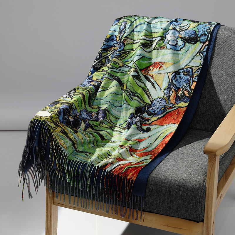 Luxury Brand Oil Painting Cash - Woven Scarf Blanket recension och pris