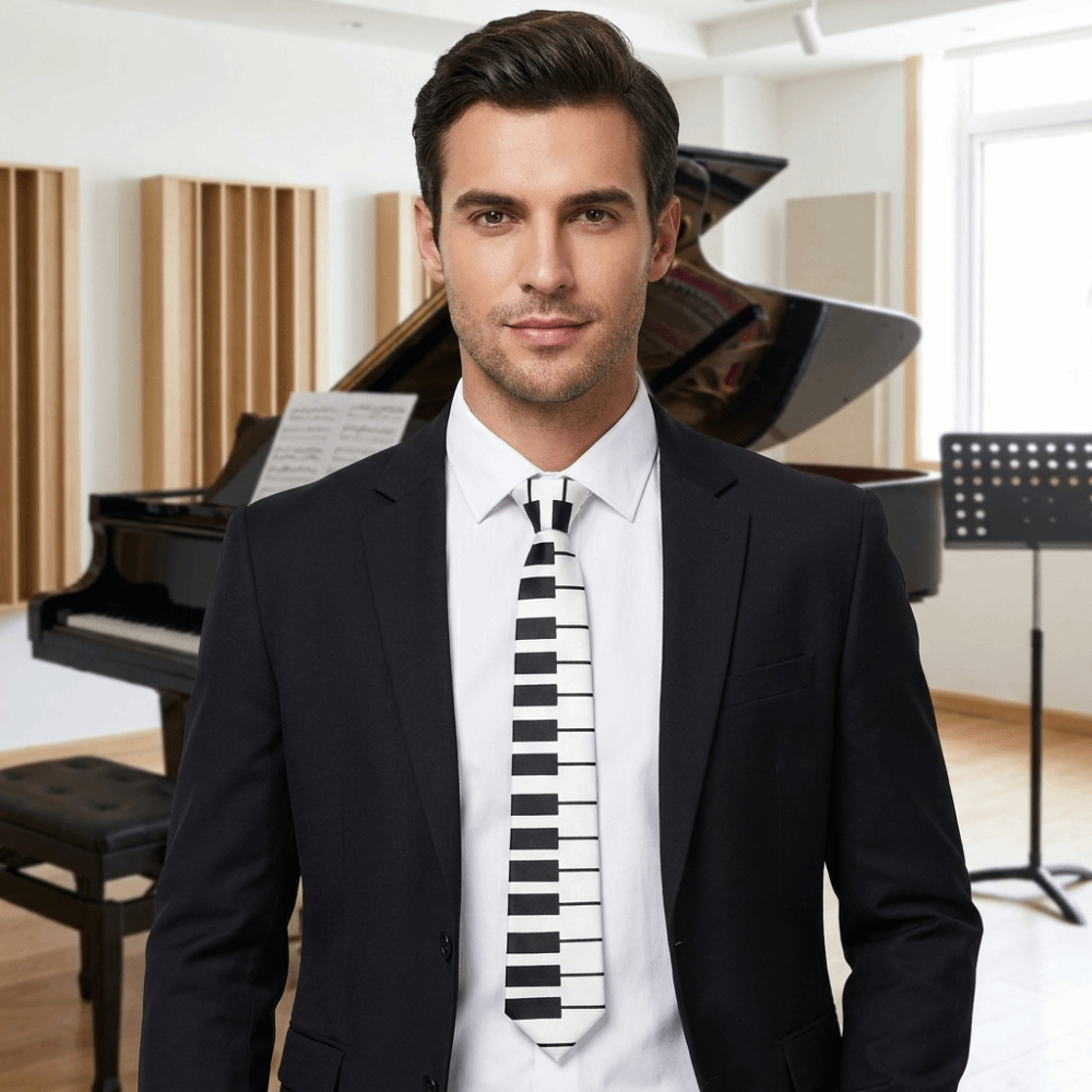 Simple Skinny Piano Necktie Sl - Skinny Tie Men recension och pris