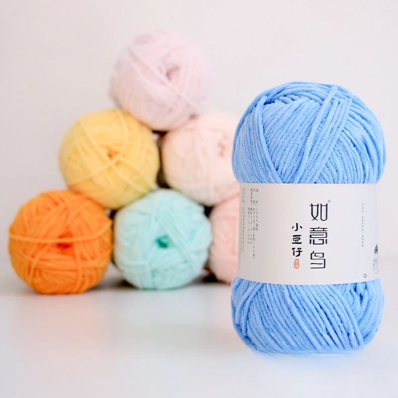 50g/Roll 3mm Thin Chenille Yar - Woven Scarf Blanket recension och pris